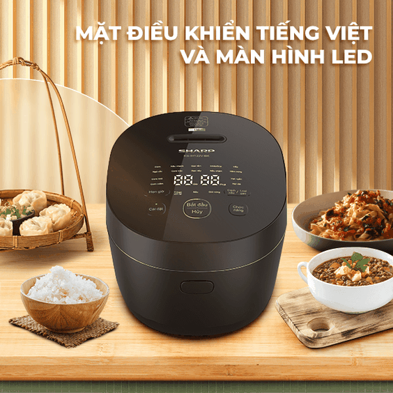 Nồi cơm điện cao tần Sharp 1.2 lít KS-IH122V-BK dễ sử dụng